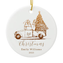 Guld Elegant Julgran Baby Första julen