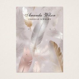 Guld Elegant Juvelry Earring Visning Card Visitkort