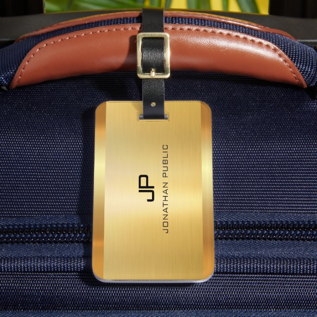 Guld Elegant Modern lyxmall Glamous Bagagebricka (Framsida Insitu 2)