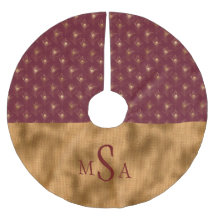 Guld Elegant Monogram Helgdag Red Animal Chic