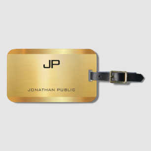Guld-Elegant-monogram Luxuriös mall Bagagebricka