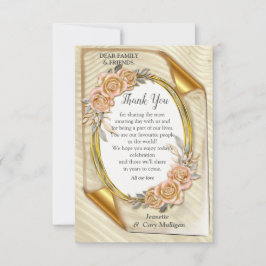 Guld Elegant Ripple Effect & Ro Löv och Bird OSA Kort