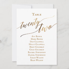 Guld Elegant, skript Bordsnummer 22, sittdiagram