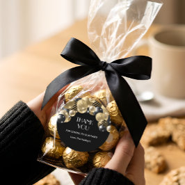 Guld Elegant Tack Runt Klistermärke