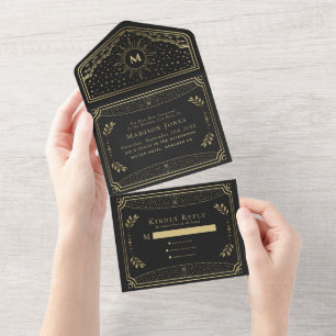 Guld Elegant Tarot Card-födelsedag