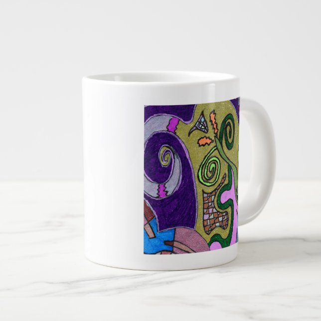 Guld Elephant Jumbo Mugg (Framsida höger)