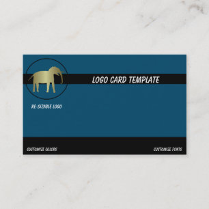 Guld Elephant Logotyp Visitkort