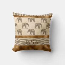 Guld Elephant Tiger Elegant Söt Chic Monogram