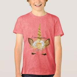 Guld Enhörning T Shirt