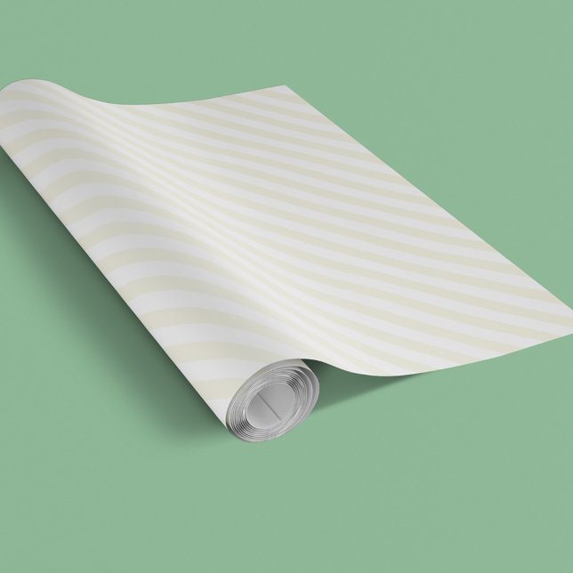 Guld Enkel Randig Mönster Nyckfull Presentpapper (Width: 30 inches, printed in USA with full color edge to edge printing)