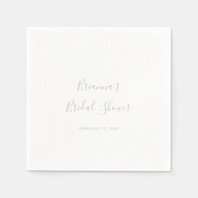 Guld enkla minimalistisk Napkins för Möhippa Pappersservett (Framsidan)