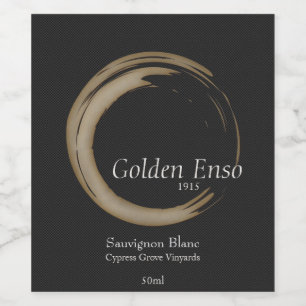 Guld- Enso Vinflaska Etikett