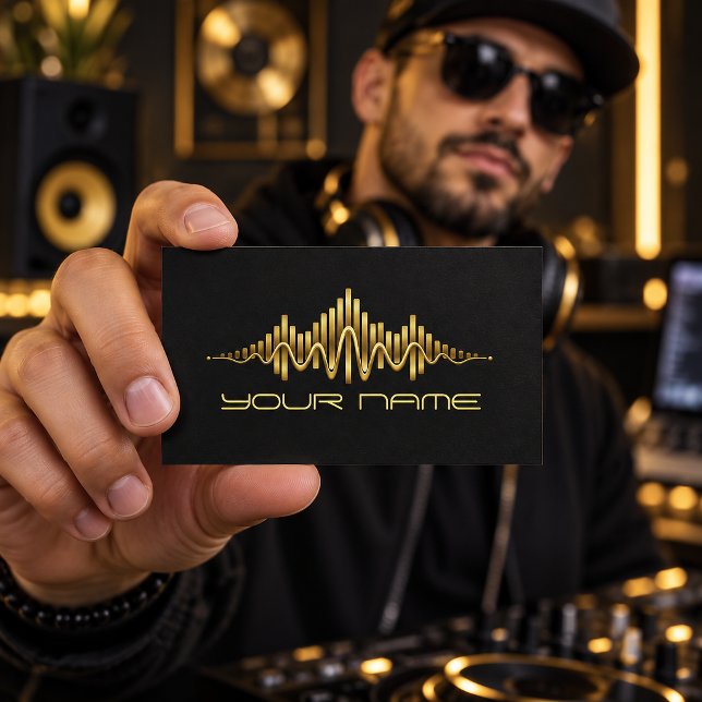 Guld Equalizer DJ  Visitkort (Skapare uppladdad)