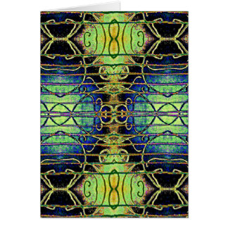 Guld- etsning hälsningskort