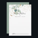 Guld Eucalyptus Bröllop Ord Wisdom Rådkort<br><div class="desc">Detta guld eukalyptus bröllop ord med visdomskort är perfekt för ett bröllop som är ett kritiskt område. Den här konstnärliga utformningen har hand om vattenfärgen guld och gröntens blad, vilket inspirerar naturskönheten. De här korten är perfekter för bröllop, möhippa, babydusch, studentfest och mycket mer. Anpassa korten med namn från bruden...</div>