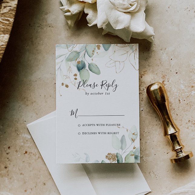 Guld Eucalyptus Calligraphy OSA (Skapare uppladdad)