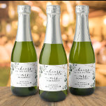 Guld Eucalyptus Cheers Möhippa Favor<br><div class="desc">Elegant eucalyptus greenery med guld-geometriskt formskript och klassisk typografi för möhippa favors.</div>