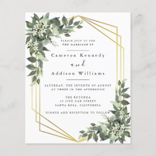 Guld Eucalyptus Geometric Ram Flygblad