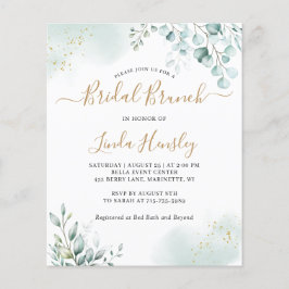 Guld Eucalyptus Löv Greenery möhippa brunch