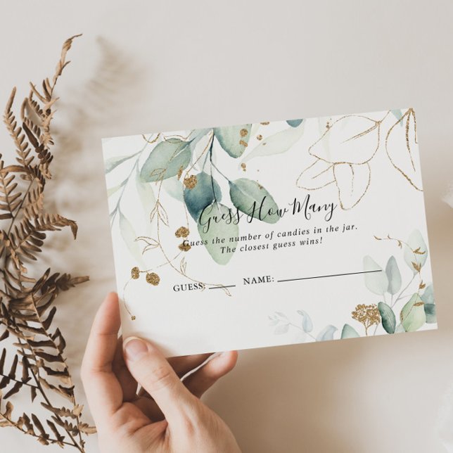 Guld Eucalyptus vet hur många spelkort Visitkort (Skapare uppladdad)