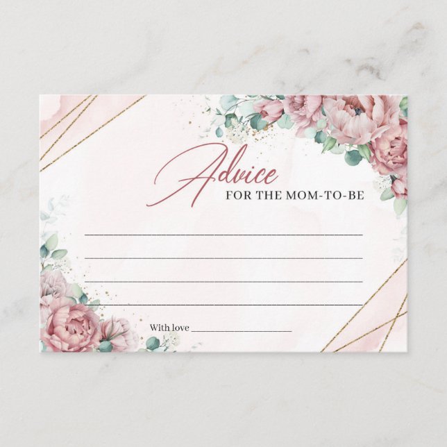  guld-eukalyptus Advice for the mamma to be Tilläggskort (Framsida)