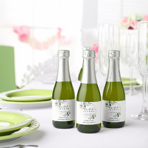 Guld Eukalyptus Grönska Bröllopsduschpresent Spritflaskor Etikett