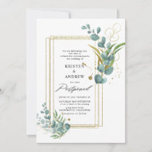 guld eukalyptus grönska  uppskjuten  Bröllop 