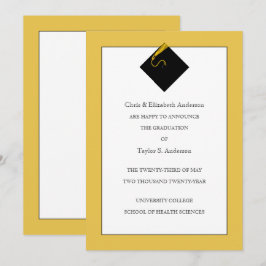 Guld Examensannonsering Inbjudningar