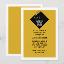 Guld examensfest inbjudningar