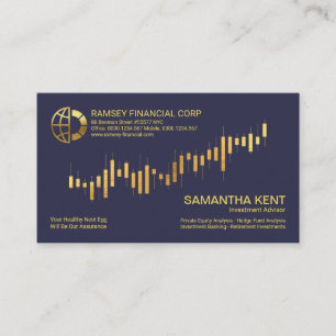 Guld Exchange Graph Financial Advisor Visitkort