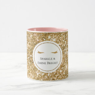 Guld Eyelashglam glitter Mugg