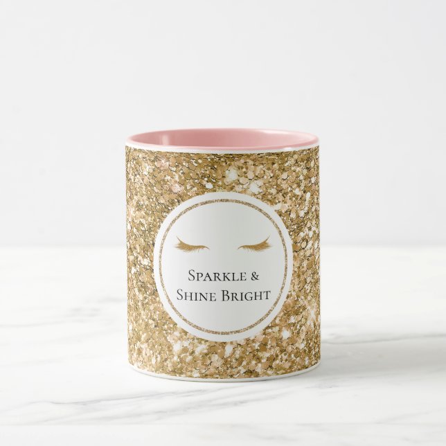 Guld Eyelashglam glitter Mugg (Center)