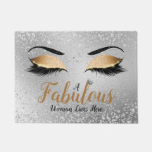 Guld Fabulous Women Glitter Öga Doormat
