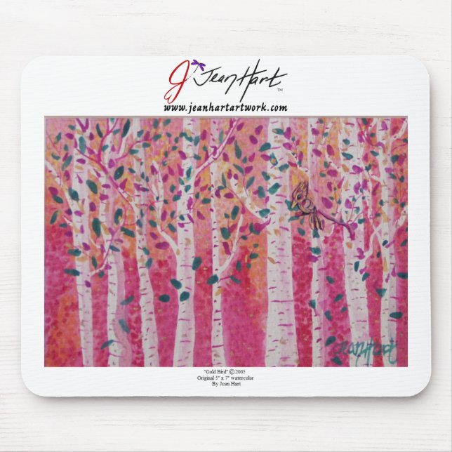 Guld- fågel musmatta (Framsidan)