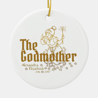 Guld Fairy Anpassadet Godmor Julgransprydnad Keramik
