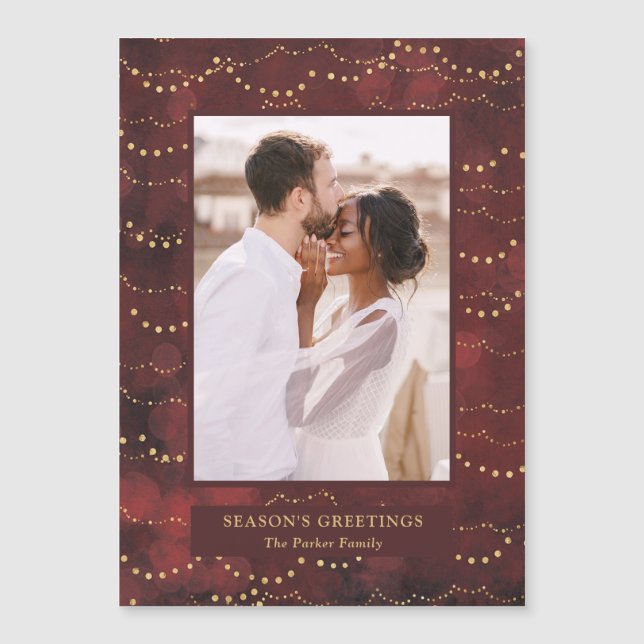 Guld Fairy Ljus Elegant ett fotomagnetiskt kort (Framsida)