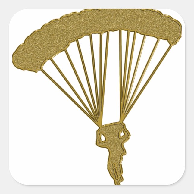 Guld Fallschirm Klistermärke (Framsida)