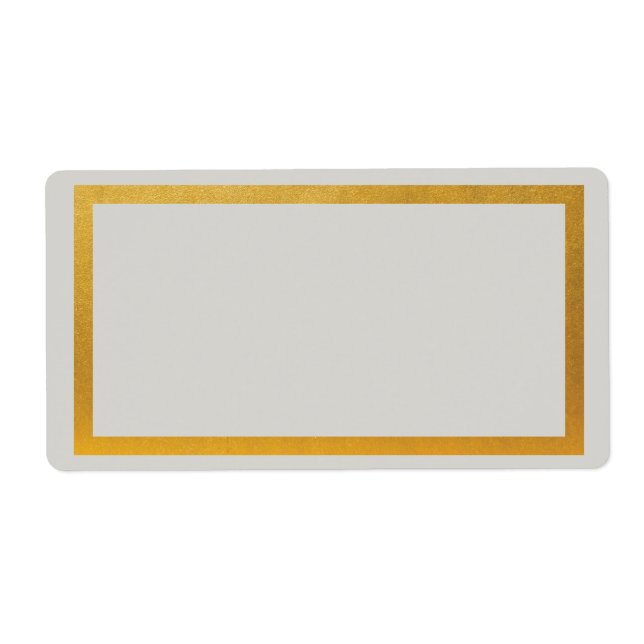 Guld falsk folie tom adressetikett fraktsedel (Framsidan)