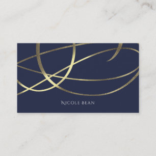 Guld Falsk Folie & Valfri Färg Elegant Chic Glam Visitkort