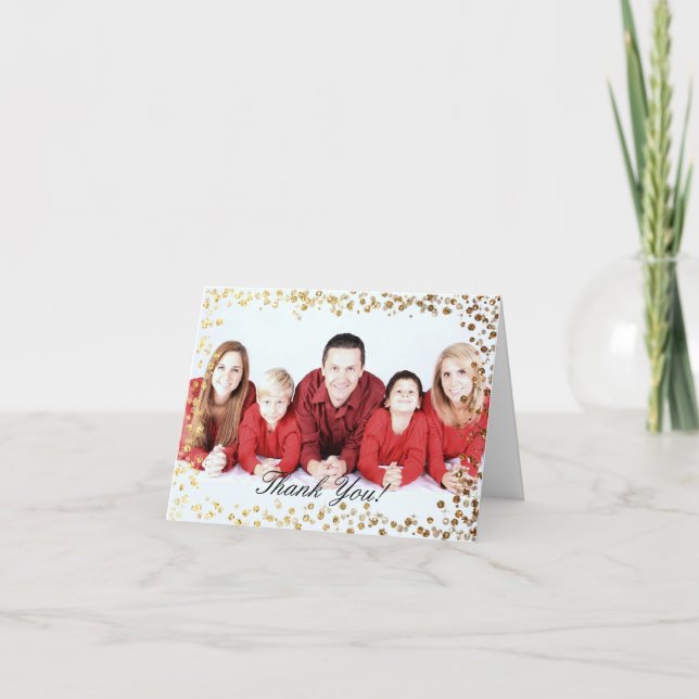 Guld Falsk Glitter Ombre Bokeh Tack (Framsida)