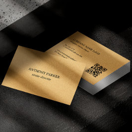 Guld Falsk Läder Textur Design Visitkort
