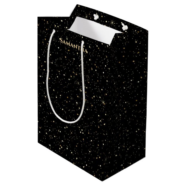 Guld falskt glitter och gnistrande (Baksidan Vinklad)
