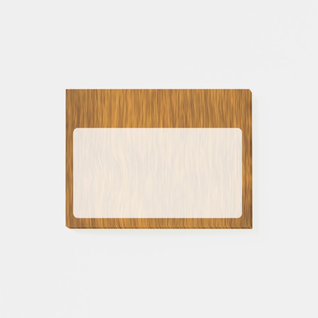 Guld Falskt Grovt Trä Bakgrund Post-it Block (Framsida)