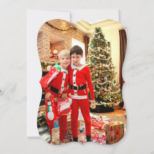 Guld-familjens fotokort för God jul Julkort