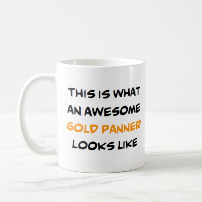 guld, fantastisk kaffemugg (Vänster)