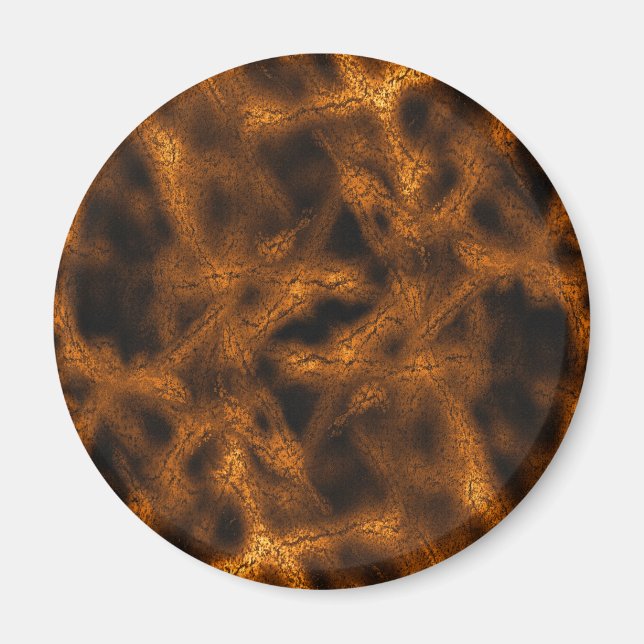 Guld fantasy mönster magnet (Framsidan)