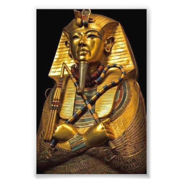 Guld Farao Egyptisk Konst Väggdekoration Fototryck (Framsidan)