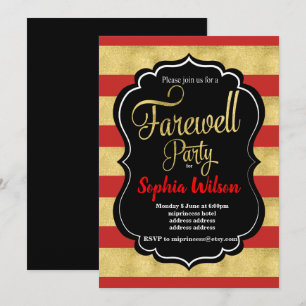 Guld Farewell Party inbjudan
