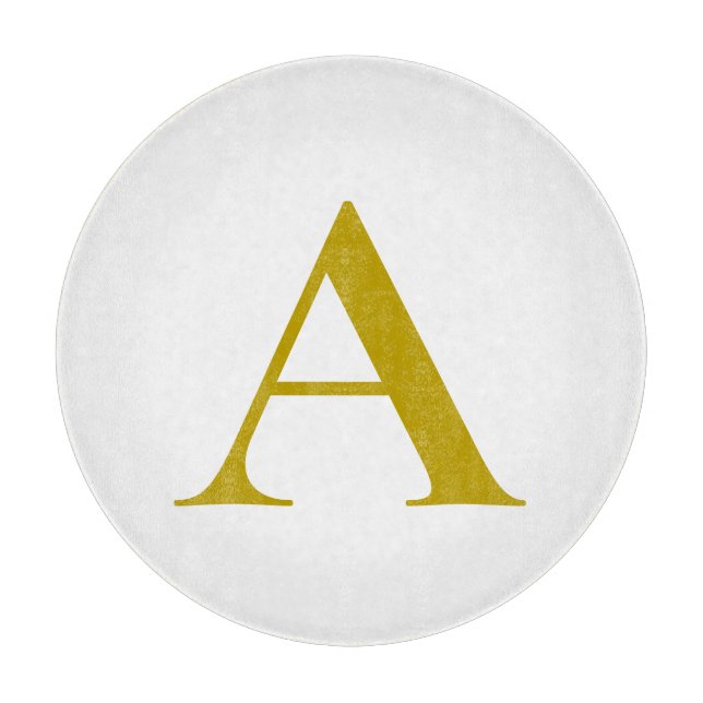 Guld Färg Anpassad Monogram Initial Bokstav Enkel (Framsidan)