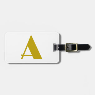 Guld Färg Anpassningsbar Monogram Initial Brev Pla Bagagebricka